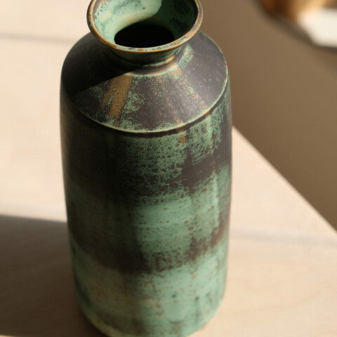 Vase Lichen Charbon