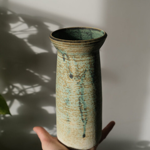 Petit Vase Lichen Charbon