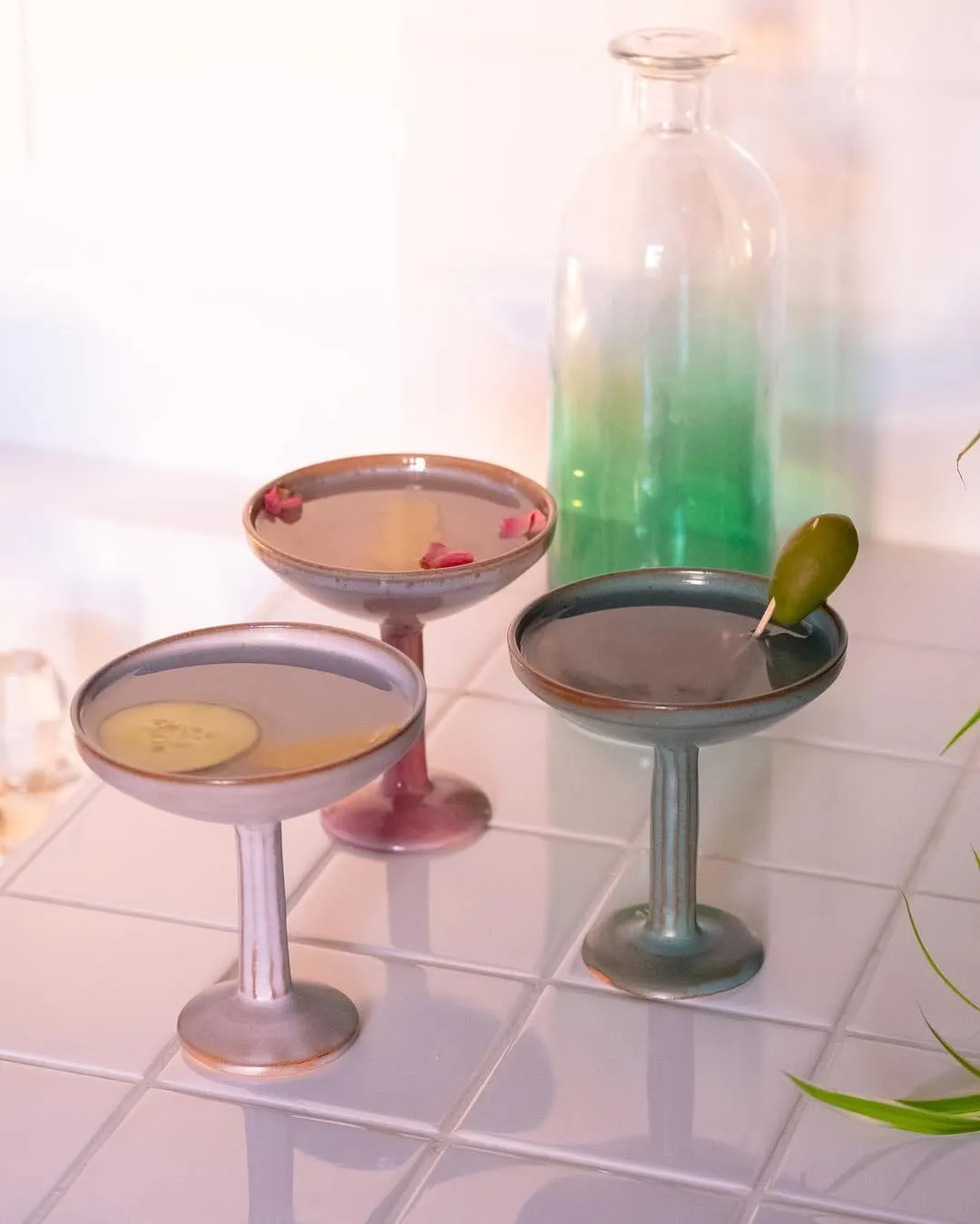 verre à cocktail en céramique