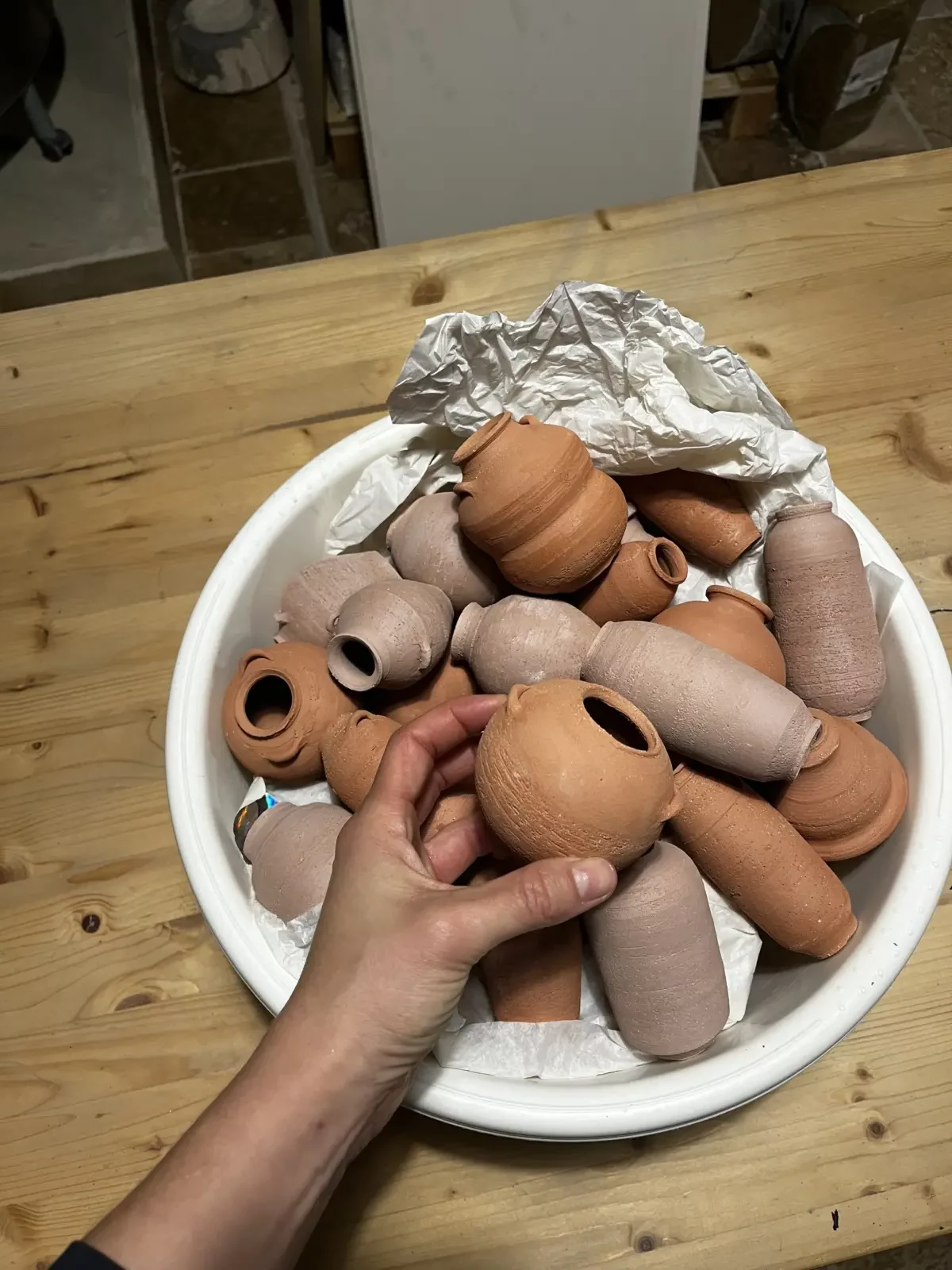 Pièces en terre cuite, processus de création